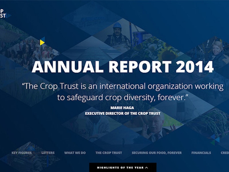 Crop Trust 2014 Annual Report
