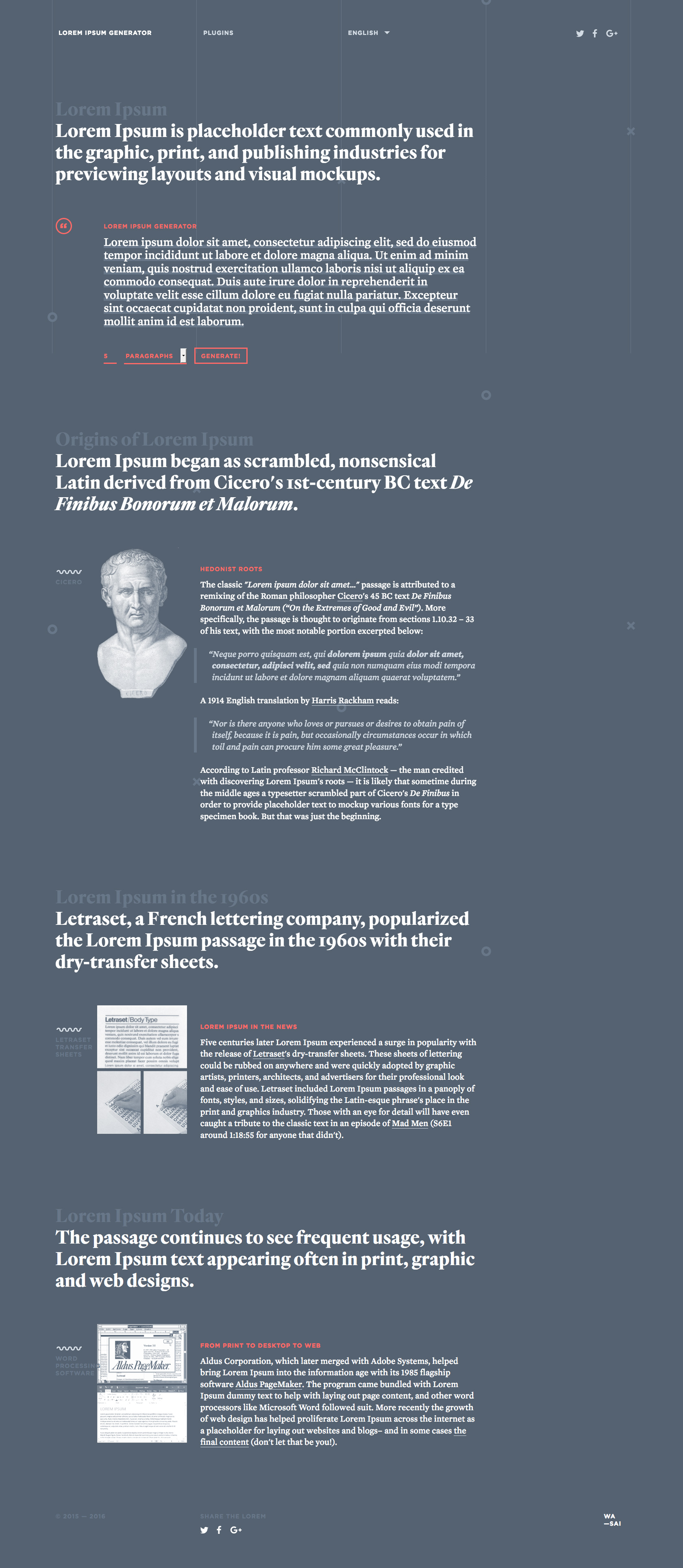 Lorem Ipsum Generator