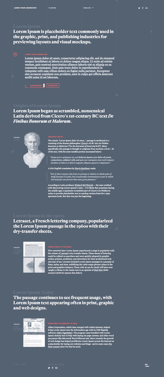 Lorem Ipsum Generator