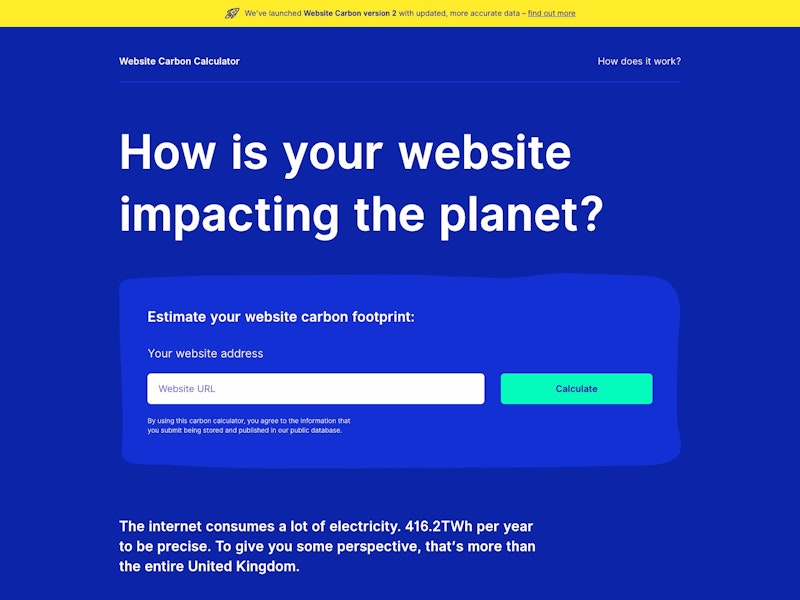 Website Carbon Calculator