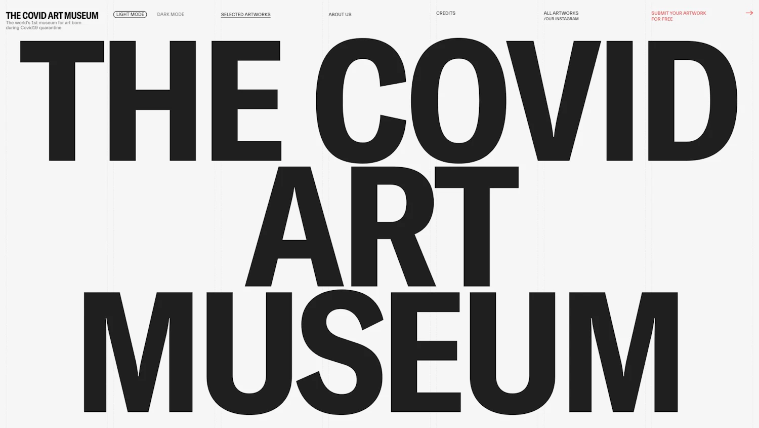 https://www.covidartmuseum.com/