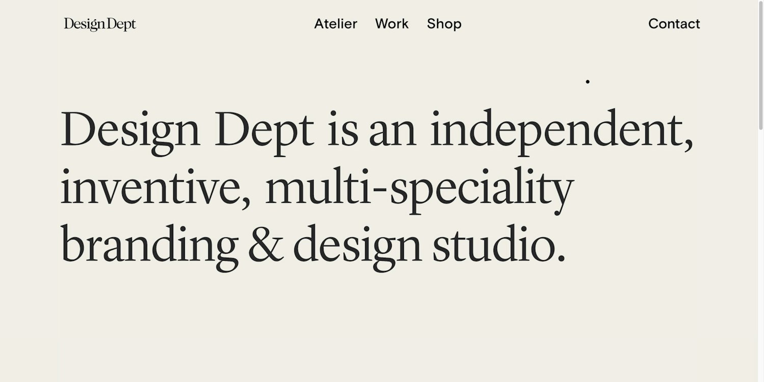Design Dept Design Dept | Admire The Web